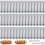 Moules cr�me p�tissi�re en acier inoxydable cannoli moule set, 40 pcs tubes de forme cannoli avec 2 taille ...