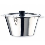 Moule � flan en acier inoxydable avec couvercle 1 l 3 / 4 - 20 cm