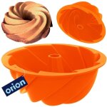 Moule  gteau en silicone orange avec chemine, fleur 23, 5 cm, sillinie orion 151711
