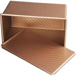 Moule � pain rectangulaire ondul� en acier au carbone avec couvercle, rev�tement antiadh�sif � d�moulage ...