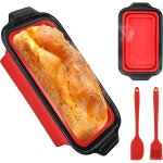 Moule � pain en silicone - 31 x 17, 2 x 7 cm - avec spatule et pinceau � huile - moule en silicone antiadh�sif ...