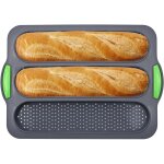 Moule � pain en silicone, moule � baguette, plateau � baguette � 3 compartiments, moule antiadh�sif, ...