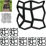 Moule de pltre, lot de 8, 9 chambres, pavs, pour jardin, moule pour bton, noir hlp 4x42x42 cm