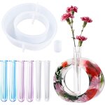 Moule en r�sine pour station de propagation des plantes, vase rond en silicone pour moulage de r�sine ...