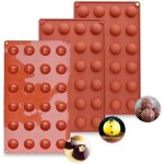 Moule silicone 3 pi�ces demi sphere et sphere - 24 cavit�s, id�al pour g�teaux, mousse, d�me et gel�e ...