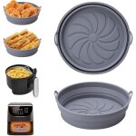 Moule silicone air fryer, 2 pi�ces moule accessoire pour airfryer r�utilisable panier friteuse � air ...