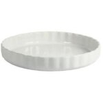 Moule a tarte en ceramique blanc 28 cm crealys 512734