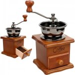 Moulin �caf� manuel vintage en bois vieilli avec r�glage de l'engrenage r�glable pour la maison le bureau ...