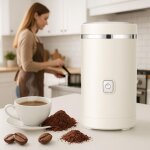 Moulin � caf� �lectrique, 300w broyeur � grains avec lames en acier inoxydable, capacit� 60ml pour caf�, ...