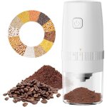 Moulin � caf� �lectrique ? moulin � poivre et sel portable avec grossi�ret� r�glable, moulin � grains ...