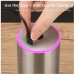 Moulin  caf lectrique portable type - c charge usb moulin  grains de caf en acier inoxydable pour ...