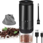 Moulin � caf� �lectrique portable, moulin � grains de caf� avec meule conique en c�ramique, 38 r�glages ...