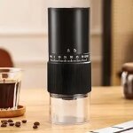 Moulin � caf� �lectrique, silencieux et r�glable, pour la maison et les voyages, broyeur automatique ...