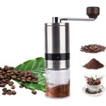 Moulin � caf� manuel en acier inoxydable avec 6 r�glages r�glables pour moudre les grains de caf�, les ...