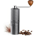 Moulin � caf� manuel de haute pr�cision avec meule 6 �toiles en acier inoxydable 420 et 150 niveaux de ...