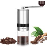 Moulin � caf� manuel, r�glable sur 6 niveaux, moulin � main r�glable avec meule en c�ramique, convient ...