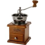 Moulin � caf� manuel vintage avec meule conique en c�ramique, cafeti�re portable (couleur lin)