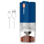 Moulin � caf� sans fil wadfow 25 g, c�ramique, mouture r�glable, batterie 1500 mah