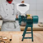 Moulin �lectrique pour c�r�ales avec moteur puissant de 2200 watts, concasseur � c�r�ales avec entonnoir ...