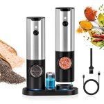 Moulin � poivre �lectrique 2 pi�ces - rechargeable usb - r�sistance � l'humidit� - design contemporain ...