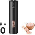 Moulin � poivre �lectrique rechargeable, moulin � �pices avec lumi�re led, r�cipient de 110 ml, convient ...
