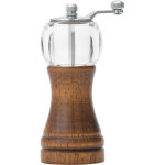 Moulin � poivre, moulin � poivre manuel noir grill� classique, moulin � sel � manivelle, bois de style ...