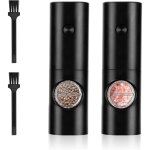 Moulin sel poivre �lectrique gravit� rechargeable, led, r�glable, avec brosse nettoyage
