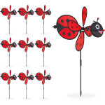 Moulin à vent coccinelle, lot de 10, décoration jardin, balcon & terrasse, 76, 5 x 36, 5 x 51, 5 cm, ... Moulin à vent coccinelle, lot de 10, décoration jardin, balcon & terrasse, 76, 5 x 36, 5 x 51, 5 cm, ...