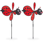 Moulin à vent coccinelle, lot de 2, décoration jardin, balcon & terrasse, 76, 5 x 36, 5 x 51, 5 cm, à ... Moulin à vent coccinelle, lot de 2, décoration jardin, balcon & terrasse, 76, 5 x 36, 5 x 51, 5 cm, à ...