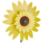 Moulin � vent fleurs, d�coration tournesol, enfants, balcon, terrasse, jardin, � planter, 70 cm de haut, ...