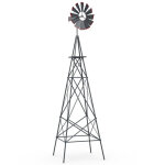 Moulin � vent en m�tal avec 4 pieds de support, r�sistant aux intemp�ries, pour jardin et cour, 67x67x253 ...