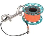 Moulinet à doigts - en plastique léger - avec double mousqueton - 30 m - pour plongée sous - marine Moulinet à doigts - en plastique léger - avec double mousqueton - 30 m - pour plongée sous - marine