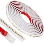 Moulure flexible autocollante blanc - or 2 cm x 5 m, bordure d�corative en pvc, bordure autocollante ...