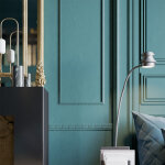 Moulure murale d�corative en bois royale - 3 x 100 cm - brut sans peinture - cimaise - plinthe - baguette ...