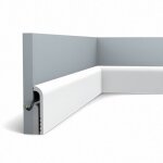Moulure plinthe cache câbles 2m bend blanc Moulure plinthe cache câbles 2m bend blanc