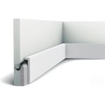 Moulure plinthe cache câbles 2m edge blanc Moulure plinthe cache câbles 2m edge blanc