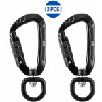 Mousqueton 2 pi�ces mousqueton pivotant clip 360 � rotatif spinner mousqueton petit mousqueton � verrouillage ...