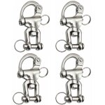 Mousqueton pivotant  emerillon 4 pices manille inox maillons rapides en acier inoxydable 316 mousqueton ...