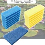 Le poisson qui jardine - mousses de remplacement, 1 mousse jaune + 1 bleue + 1 tapis japonais - 1 jaune ... Le poisson qui jardine - mousses de remplacement, 1 mousse jaune + 1 bleue + 1 tapis japonais - 1 jaune ...