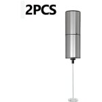 Mousseur � lait �lectrique avec fouet � ressort simple et triple et tube � lait, aliment� par batterie, ...