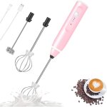 Mousseur � lait �lectrique portable rechargeable avec 2 fouets en acier inoxydable et mini - blender ...
