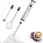 Mousseur � lait �lectrique portable rechargeable avec 2 fouets en acier inoxydable et mini - blender ...
