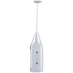 Mousseur  lait lectrique portatif, mini agitateur  main,  piles, mlangeur de boissons en acier inoxydable ...