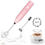 Mousseur  lait portatif, mlangeur  fouet rechargeable pour caf avec pochoirs artistiques, mlangeur ...
