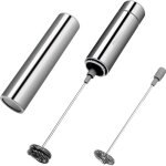 Mousseur  lait rechargeable, mousseur  lait lectrique portable, agitateur amovible en acier inoxydable, ...
