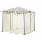 Moustiquaires (4 toiles) pour tonnelle de jardin toolport sunset deluxe 3x3 m, couleur champagne