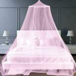 Moustiquaire de lit, ciel de lit fille adulte tulle rose, lit simple moustiquaire pliable ciel de lit ...