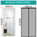 Moustiquaire magn�tique, adapt�e aux portes et fen�tres, sans per�age, noire, 100x220 cm, moustiquaire ...