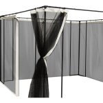 Moustiquaires pour tonnelle barnum pavillon de jardin 3 x 3 m - lot de 4 moustiquaires zippées + crochets ... Moustiquaires pour tonnelle barnum pavillon de jardin 3 x 3 m - lot de 4 moustiquaires zippées + crochets ...