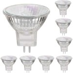 Mr11 12v 35w halogen lamps gu4 spot base 2800k warm white, dimmable, pack of 8 - ymyny